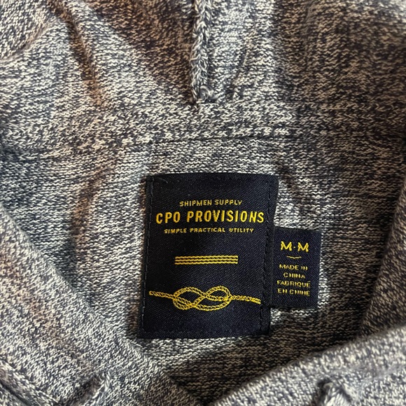 CPO Provisions (Urban Outfitters) Men’s Rd/Gra Henley Hooded Sweater - Picture 3 of 7